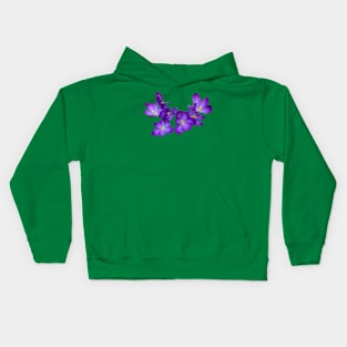 Garland of Purple Crocuses Kids Hoodie